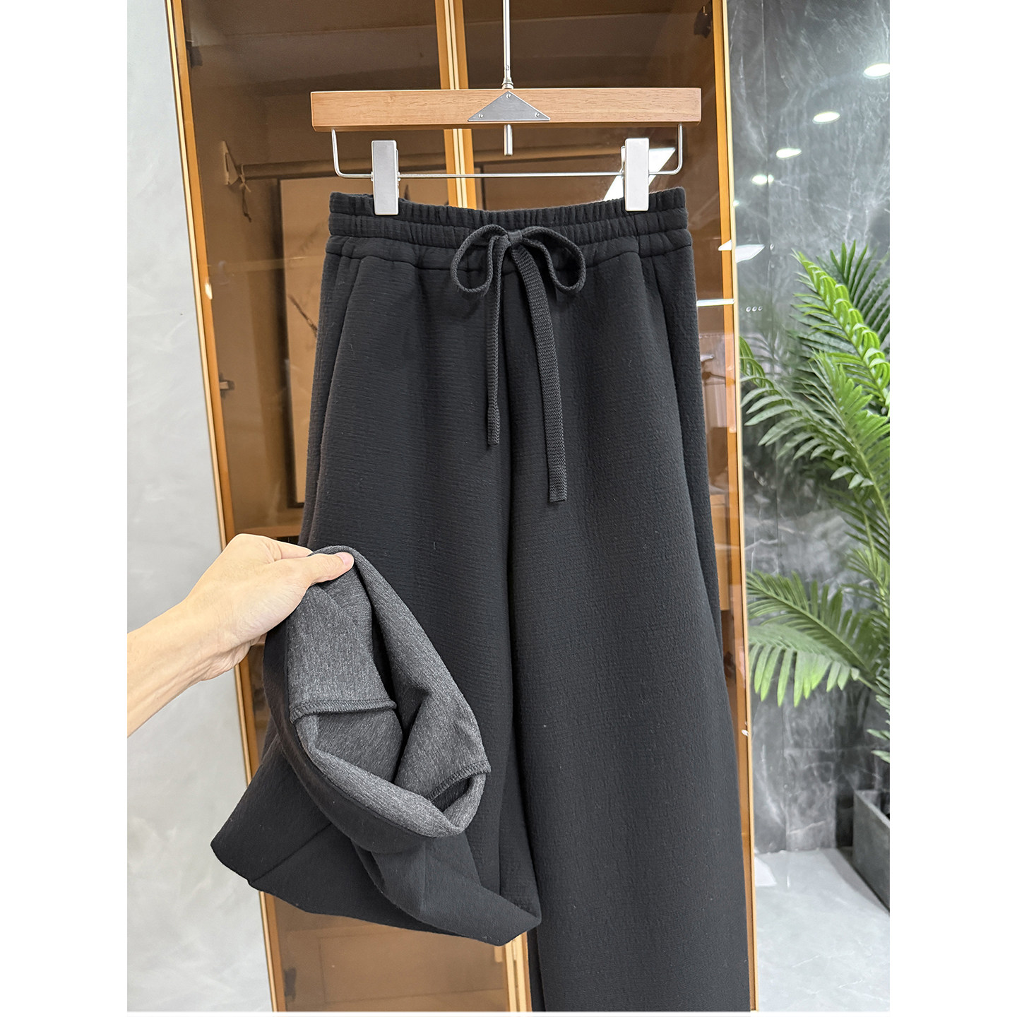 代厂出！松紧腰休闲镰刀阔腿卫裤