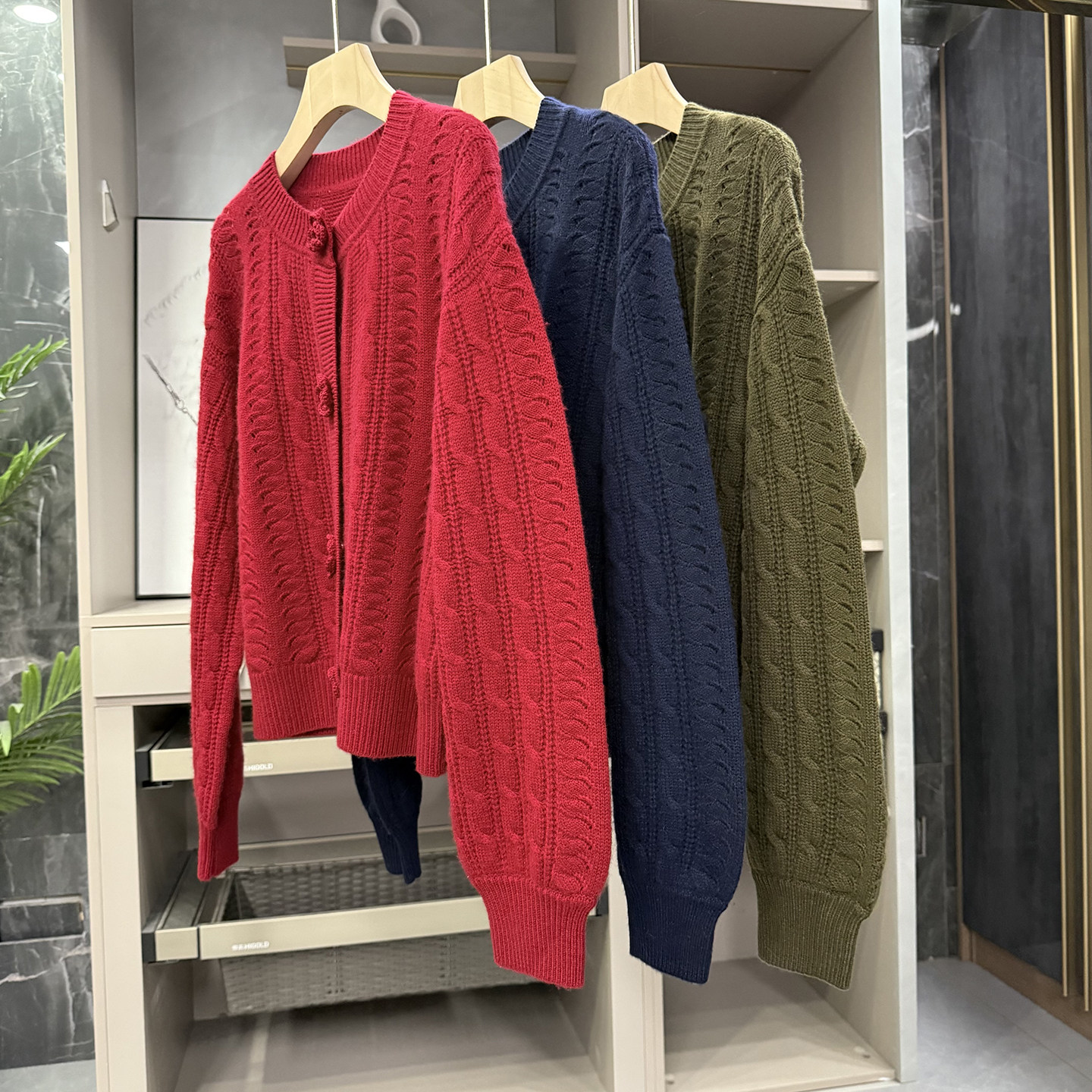 代工厂P牌料！宽松羊绒羊毛麻花圆领针织开衫毛衣女  737210~ZY,女装/女士精品,毛针织衫,淘宝优惠券,粉丝福利购,淘宝优惠卷