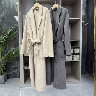 莼尾意柜！宽松骆驼绒羊毛双面呢西装领大衣外套女   HM500448~ZY