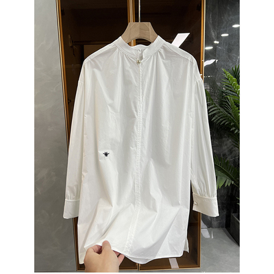 N货！宽松优质棉开叉衬衫上衣