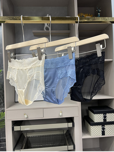 大工厂元D网纱拼蕾丝内裤女