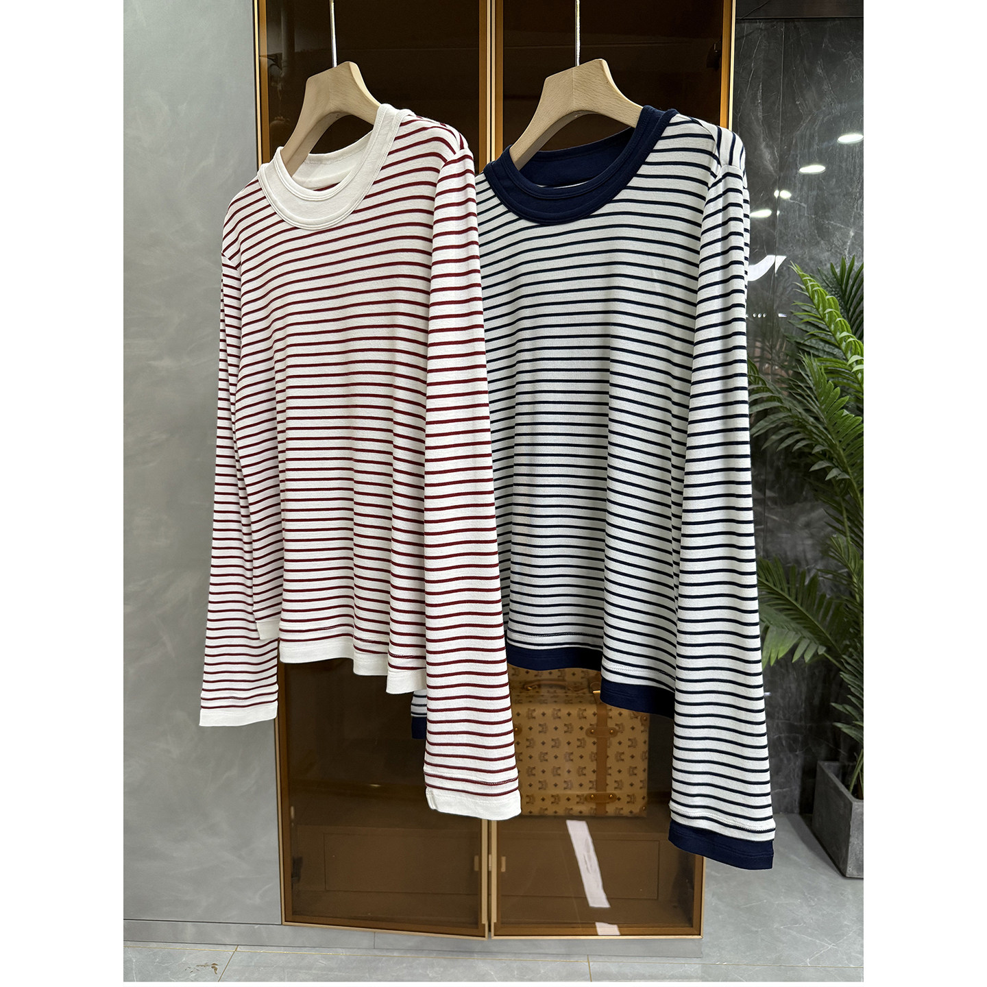 咆哮推荐！JU好穿！天丝羊毛条纹圆领长袖针织T恤女   DC585~ME,女装/女士精品,T恤,淘宝优惠券,粉丝福利购,淘宝优惠卷