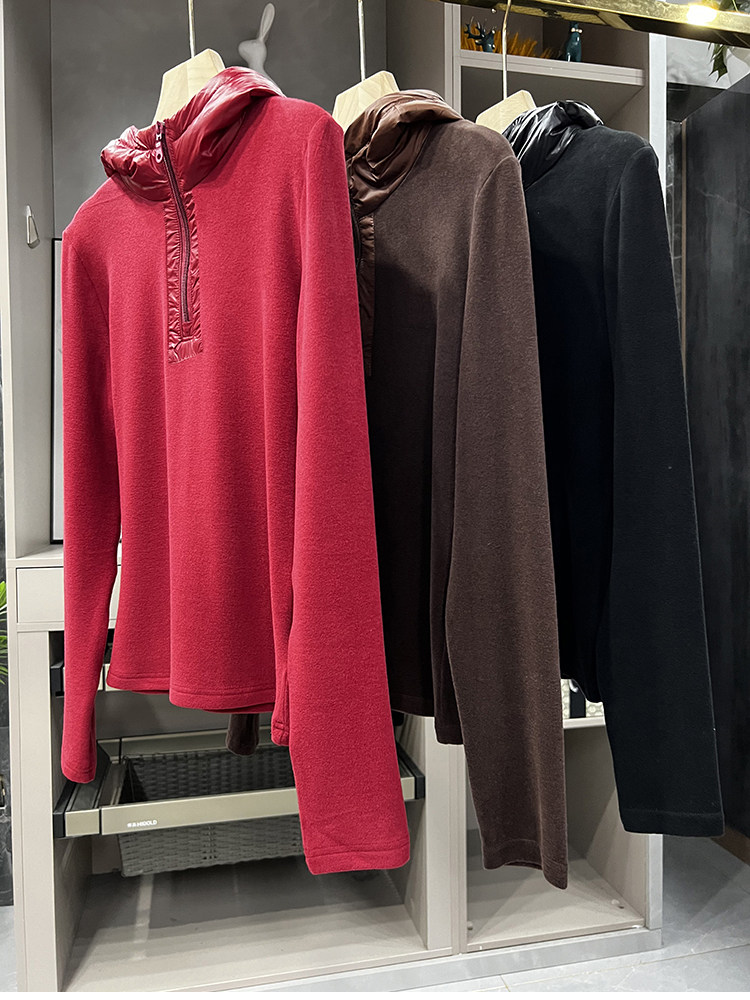 尖货！做工面料都满分！拼接连帽拉链卫衣女   M01321