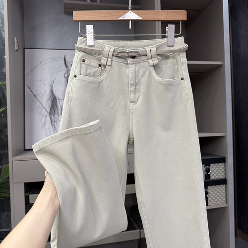 N货！微弹中高腰烟管牛仔九分裤