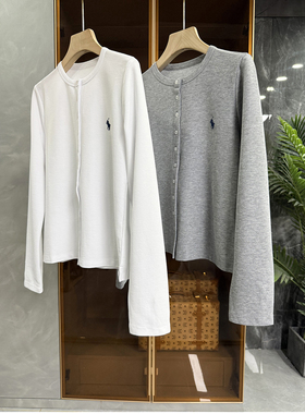 Q货！简约但不简约！修身圆领长袖棉T恤开衫上衣女    R852~ME