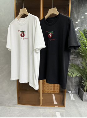 推荐！实力大厂品质！刺绣钉珠宽松圆领短袖棉T恤女   62791~ME