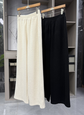 重磅jin口料！G上5K+！羊毛天丝松紧腰休闲阔腿裤女   252220~ZY