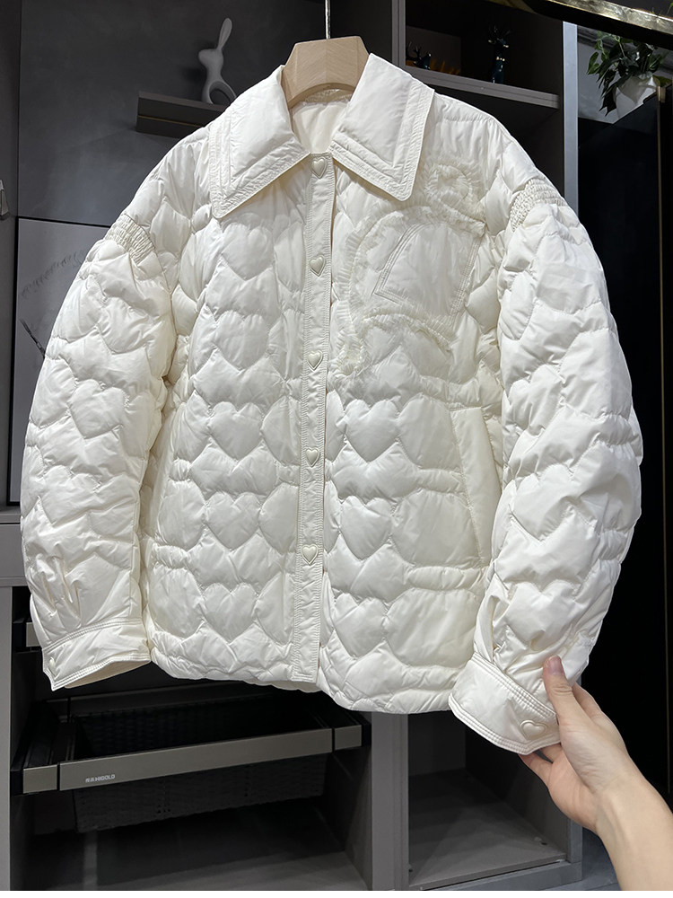 厂里狂推！翻领白鸭绒羽绒服外套