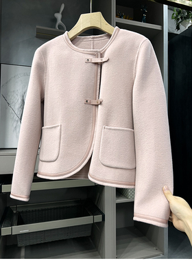 清仓不予退换#4!M@3！澳洲美丽诺羊毛羊绒双面呢短外套女C6369