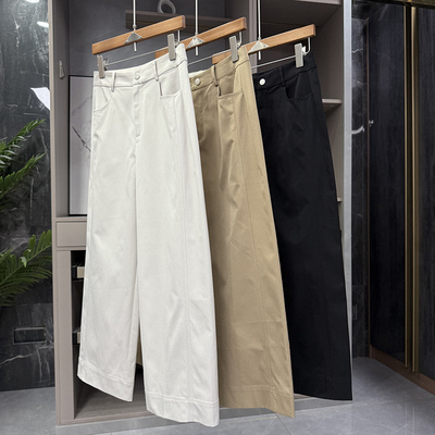 N货！微弹中高腰休闲直筒九分裤