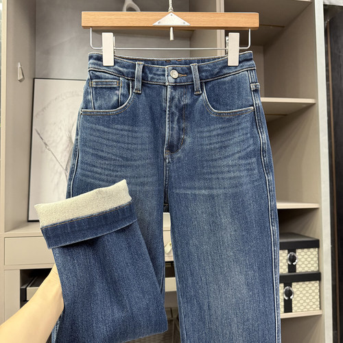 N货！微弹磨毛牛仔烟管九分裤