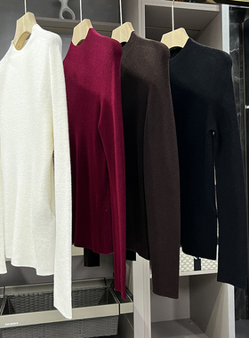 BI囤！天花板ji别！无缝一体羊绒羊毛圆领针织打底衫女  D2788~ZY