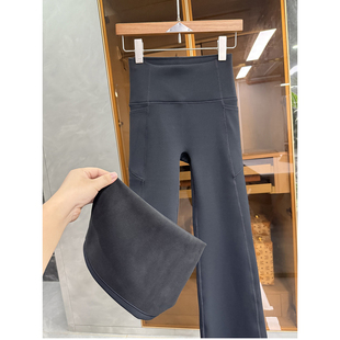 美得尖叫！塑型提臀动漫腿！加绒宽腰休闲瑜伽喇叭裤女 LJ8310~ME