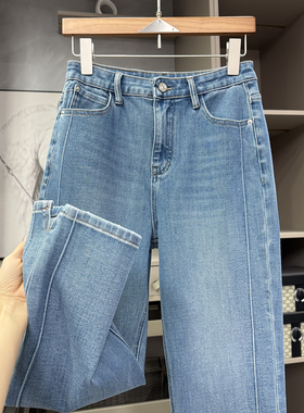 小个子收！显瘦显高挑！微弹莱赛尔烟管牛仔九分裤女    A3096~ZY