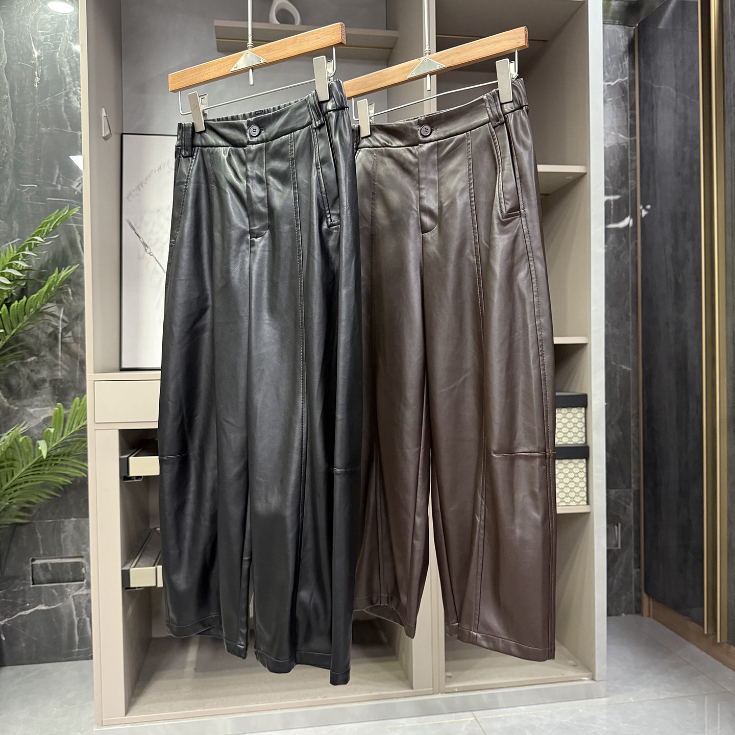 小个子收！美出片！蛋白皮休闲镰刀直筒九分皮裤女  KW0238~ZY,女装/女士精品,休闲裤,淘宝优惠券,粉丝福利购,淘宝优惠卷