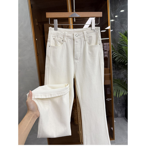 N货！微弹中高腰牛仔喇叭裤