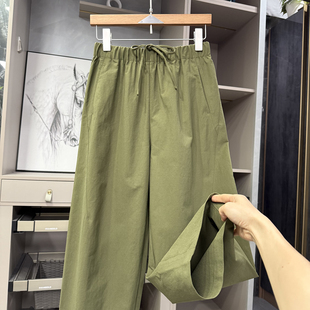 KW6008 小个子收 女 松紧腰休闲八分萝卜裤 藏肉显高挑