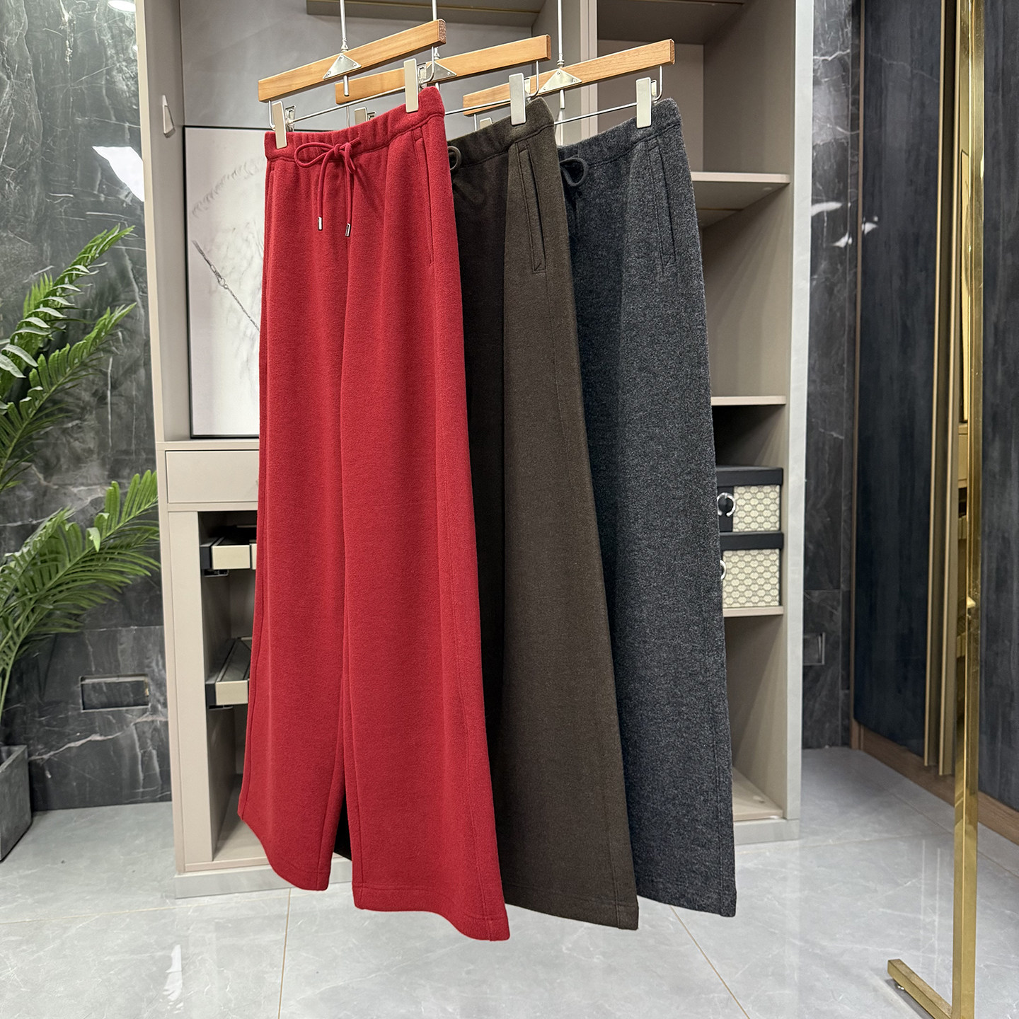 高个子收！走路带风！羊毛毛呢加绒松紧腰休闲阔腿裤女  25626~ZY,女装/女士精品,休闲裤,淘宝优惠券,粉丝福利购,淘宝优惠卷