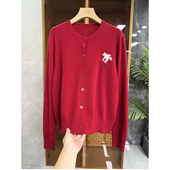 大厂yuan单 羊绒羊毛圆领针织开衫 女 闭眼入 20251074