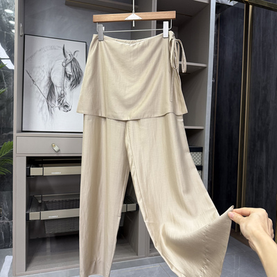 yuan单！天丝屁帘休闲直筒阔腿裤