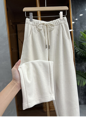 清仓不予退换#B种型！真丝羊毛九分裤松紧腰休闲萝卜裤女M01912
