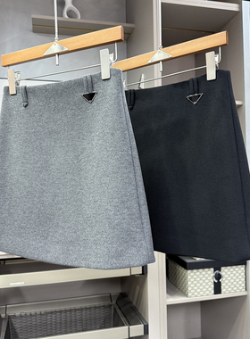 闭眼入！实力大厂N货！羊毛毛呢高腰A字半身短裙女     K1203~ZY