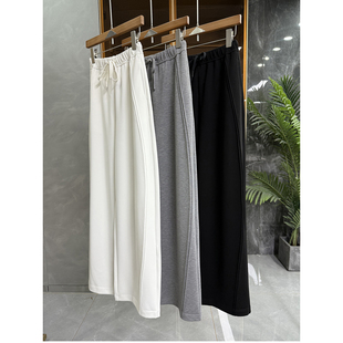 高个子收！版型质感谁穿谁夸！松紧腰休闲直筒裤女   R1073~ME