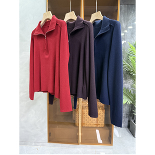 DC2016 半拉链翻领羊毛针织短毛衣女 怎么穿都好看 Q货