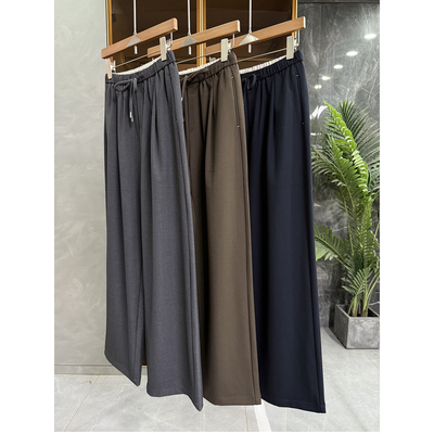 大N货！松紧腰休闲阔腿西裤