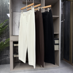 代厂jin口尖货!羊毛毛呢中高腰休闲九分香蕉裤女 H11601~ZY