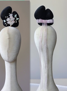 清庭云月舞头饰身韵纱衣江南舞韵扇子舞儿童古典舞演出发髻头饰