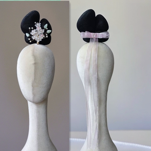 清庭云月舞头饰身韵纱衣江南舞韵扇子舞儿童古典舞演出发髻头饰