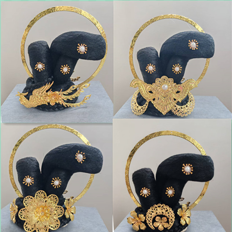 古装敦煌仙女飞天头饰西域风情假发包头饰舞台演出汉服唐风发髻