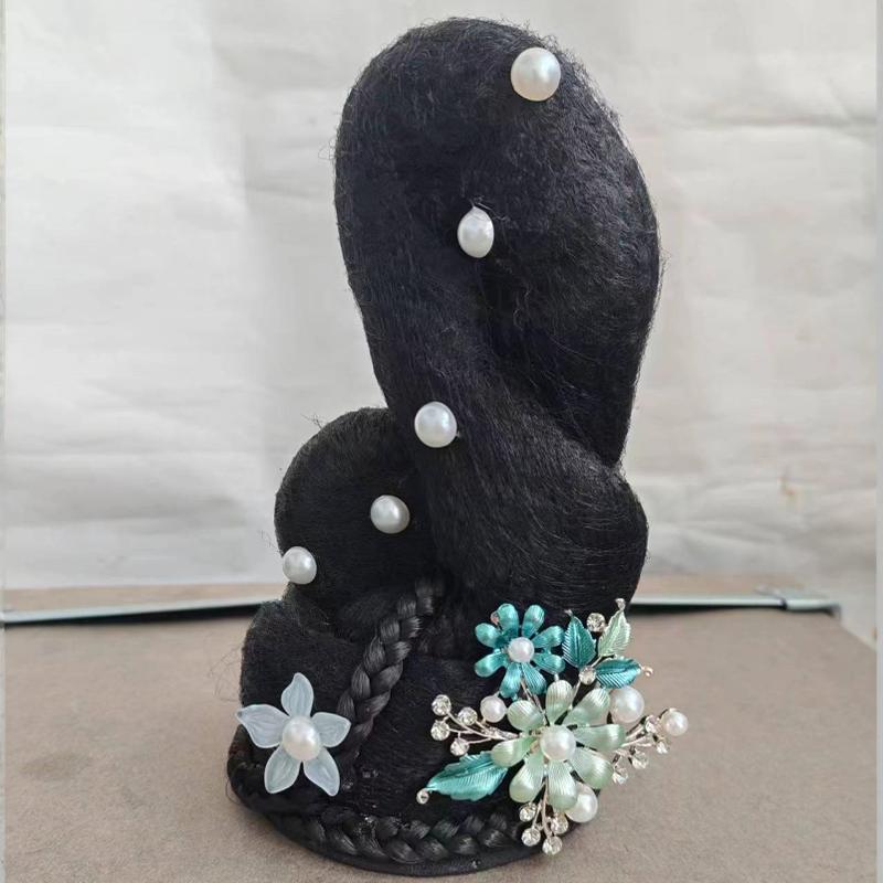 醉清波古典舞演出头饰古风汉唐西子舞伞舞儿童胭脂妆发饰发鬓