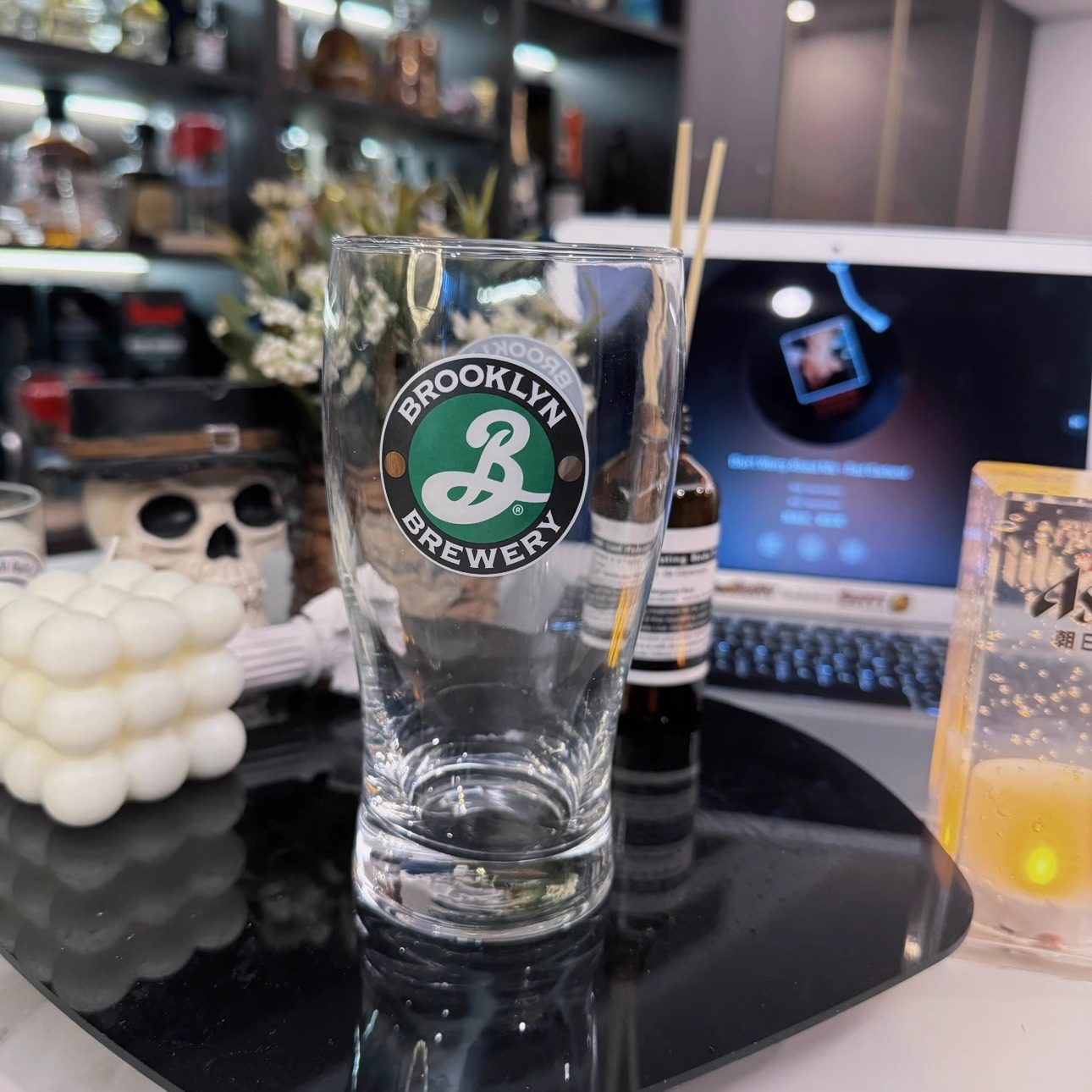 布鲁克林郁金香英式精酿啤酒品脱杯啤酒世涛波特玻璃水杯470ml