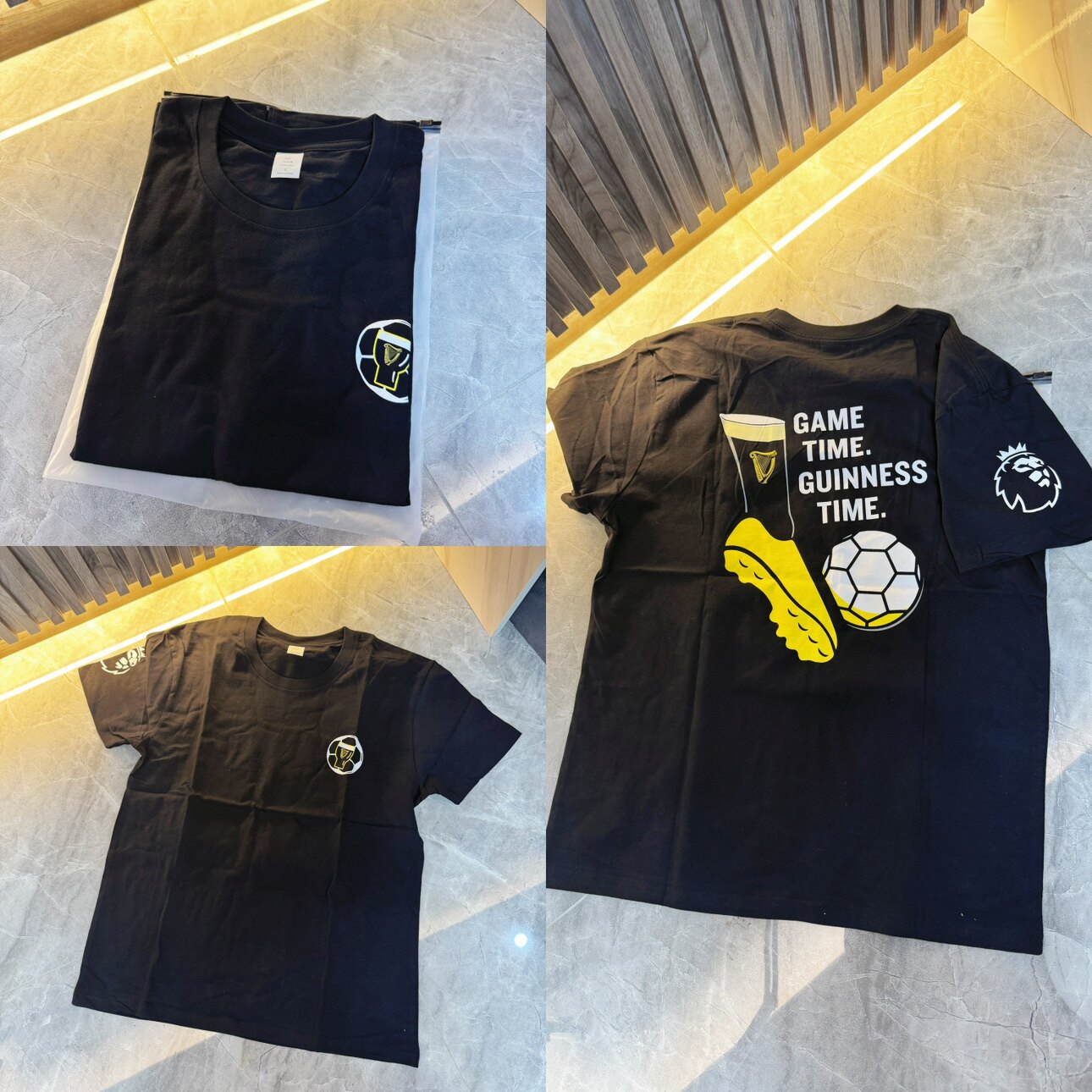 健力士英超联赛啤酒杯足球迷用品衣服广告贴纸冰箱贴t恤背包挂旗