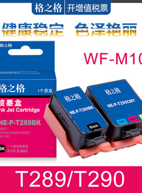 格之格适用爱普生T289/T290墨盒 EPSON WF100喷墨打印机 WF-110墨水  NE-P-T289BK黑色墨盒T290CMY彩色墨水盒