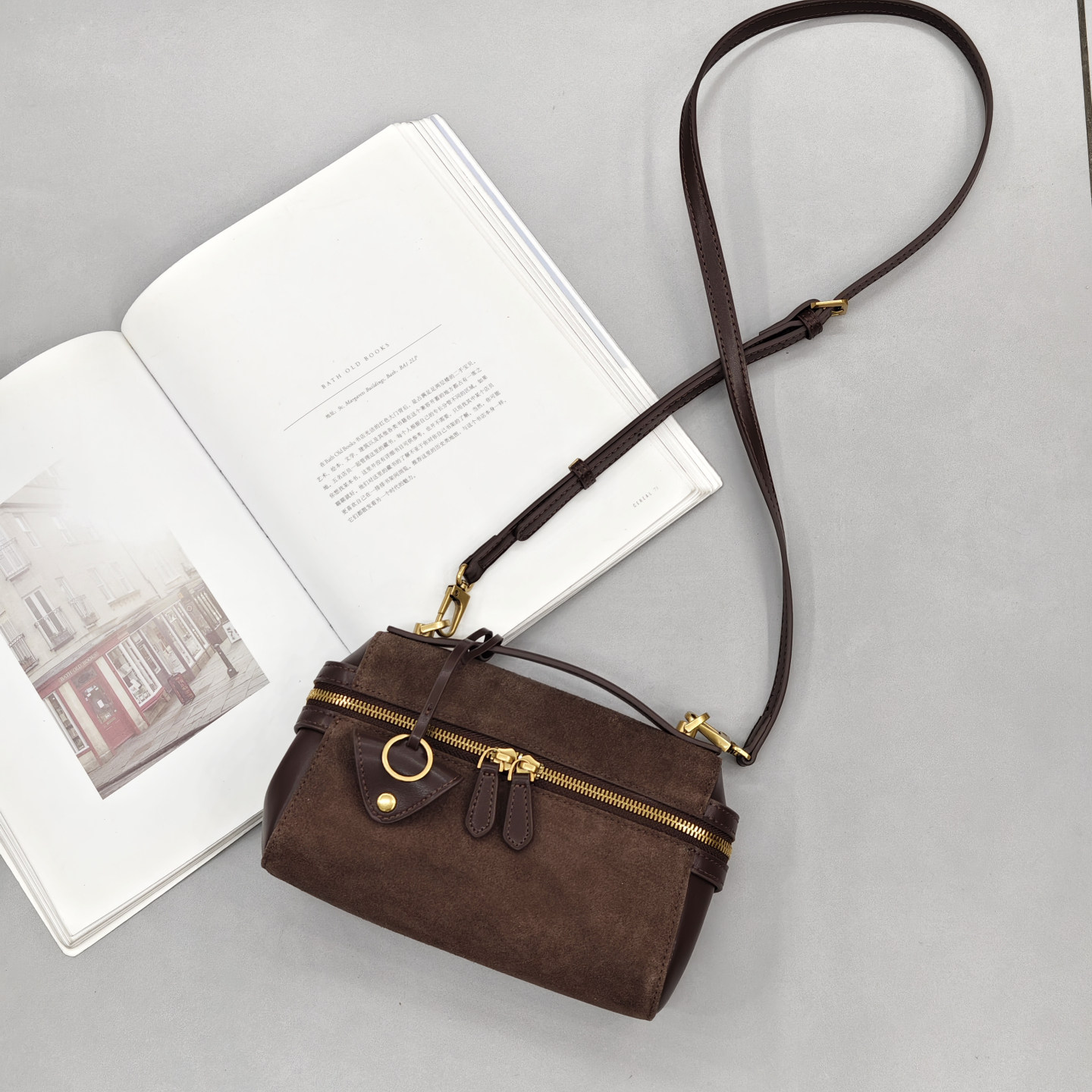 复古咖啡色时尚小挎包女2025秋冬新款磨砂麂皮手提包休闲单肩包,箱包皮具/热销女包/男包,小方包,淘宝优惠券,粉丝福利购,淘宝优惠卷