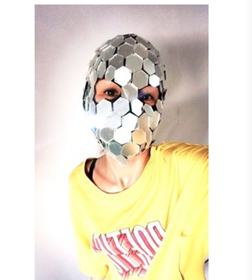 镜面人蒙面面罩酒吧ds演出反光镜头套神秘性感面具