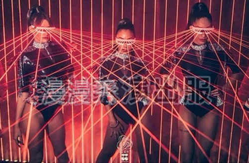 led激光科技风面具眼镜酒吧gogo演出服互动DJ激光秀道具发光眼镜