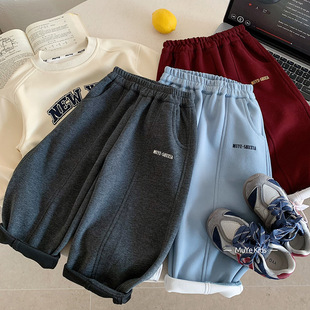 木野春季男童卫衣湖州织里童装儿童服饰韩版百搭休闲裤宝宝运动裤