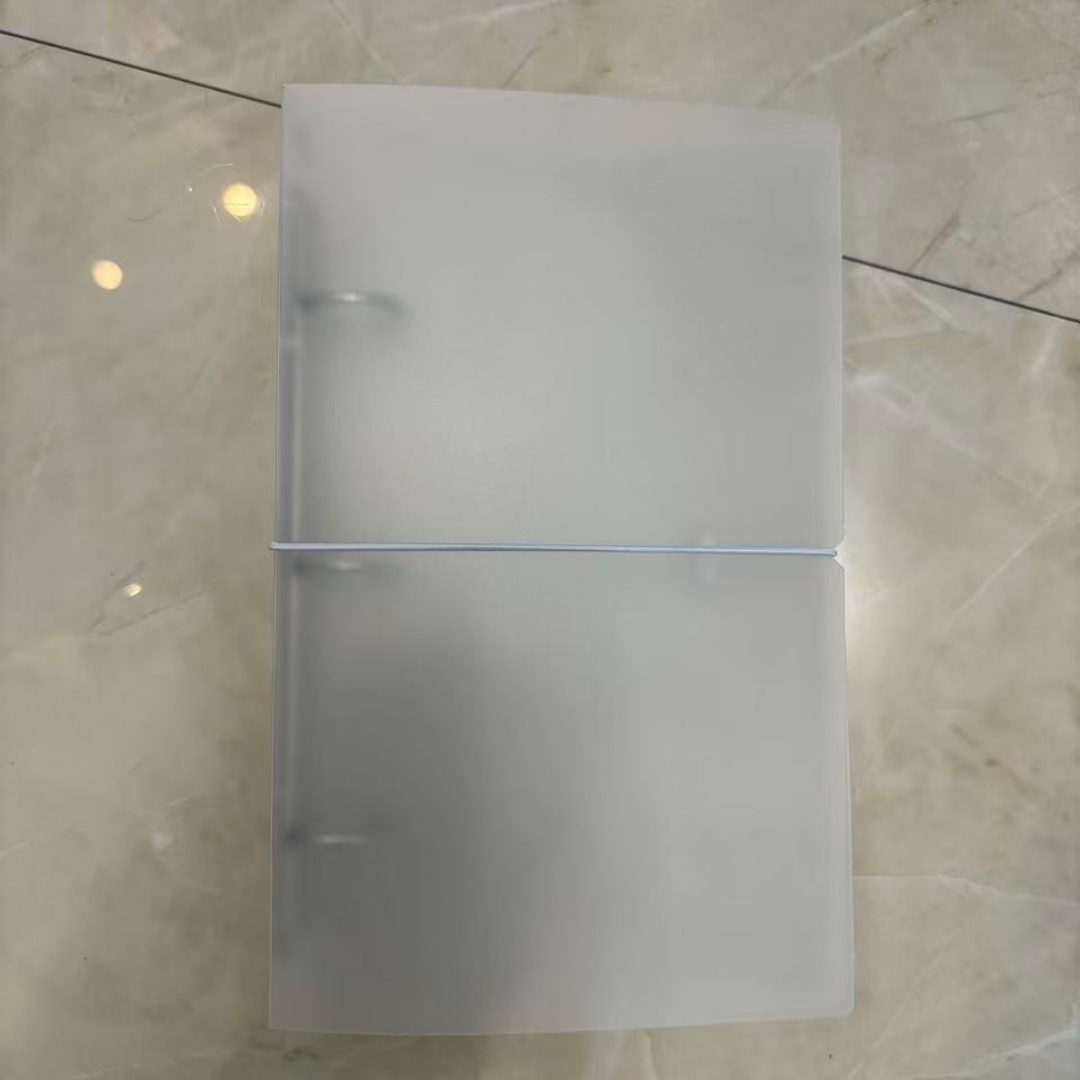 pp塑料磨砂活页三孔票册外皮书写本封皮防水半透明加厚简约定制