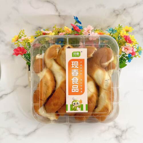 现春食品手撕麻花豆沙馅夹心面包传统糕点零食老式软麻花