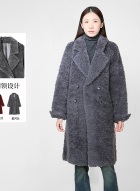 sweetbasil紫淑2025冬装新款正品女休闲时尚翻领长袖毛呢外套