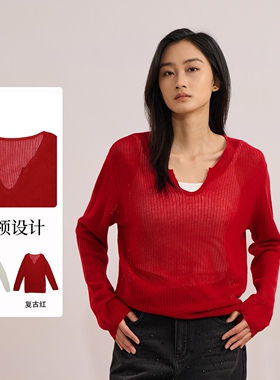 sweetbasil紫淑春秋新品女装商场同款时尚线衫Z1EB53310