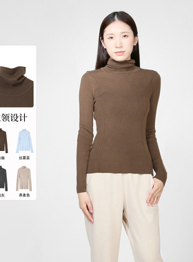 sweetbasil紫淑2025冬装新款正品女休闲时尚高领长袖针织衫