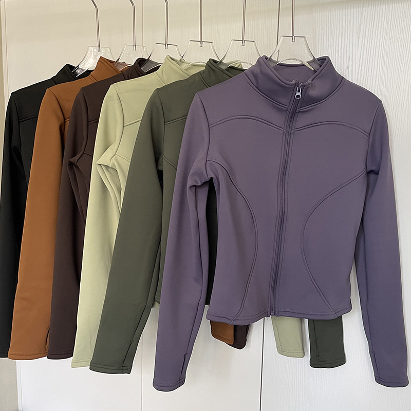 运动外套加绒修身健身长袖立领夹克晨跑拉链开衫瑜伽服紧身速干衣,运动服/休闲服装,运动茄克/外套,淘宝优惠券,粉丝福利购,淘宝优惠卷