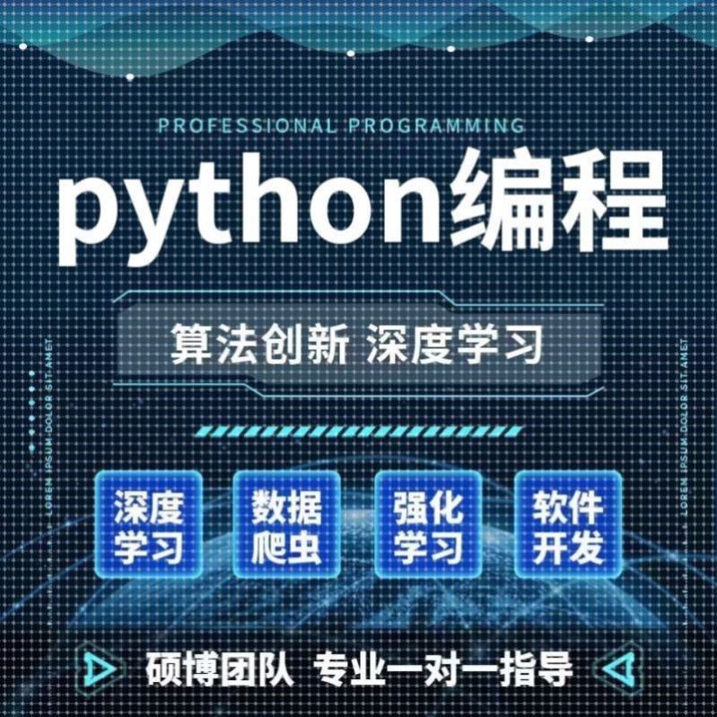 python深度学习算法创新强化学习nlp机器学习爬虫cv程序指导跑通