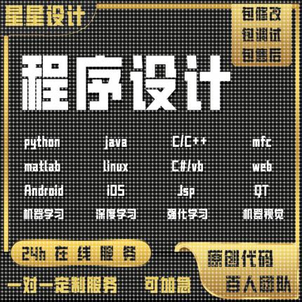 计算机python代编java程序代做C语言编写c++代码接单R数据分析app