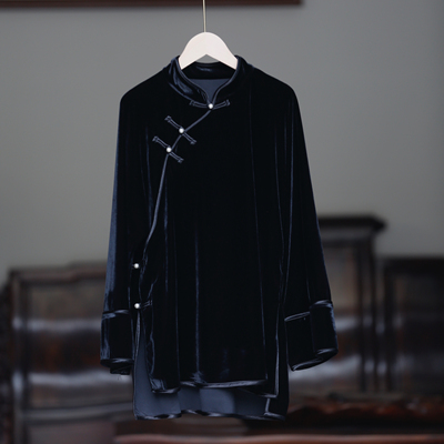 如素慢衣其他斜襟长袖桑蚕丝